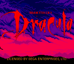 Bram Stoker's Dracula title screen for Sega Genesis